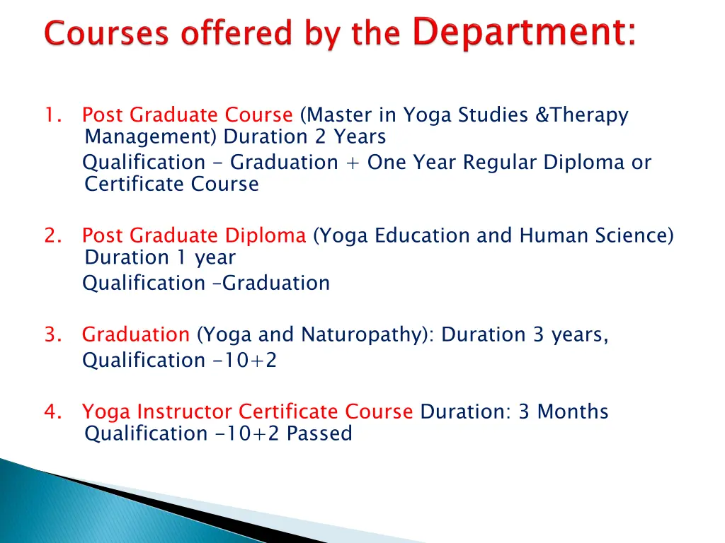 1 post graduate course master in yoga studies