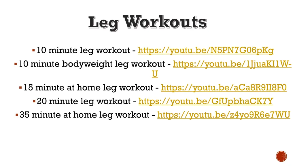 leg workouts