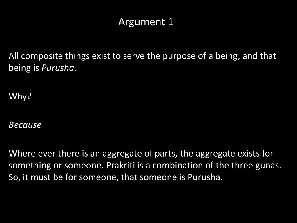 argument 1