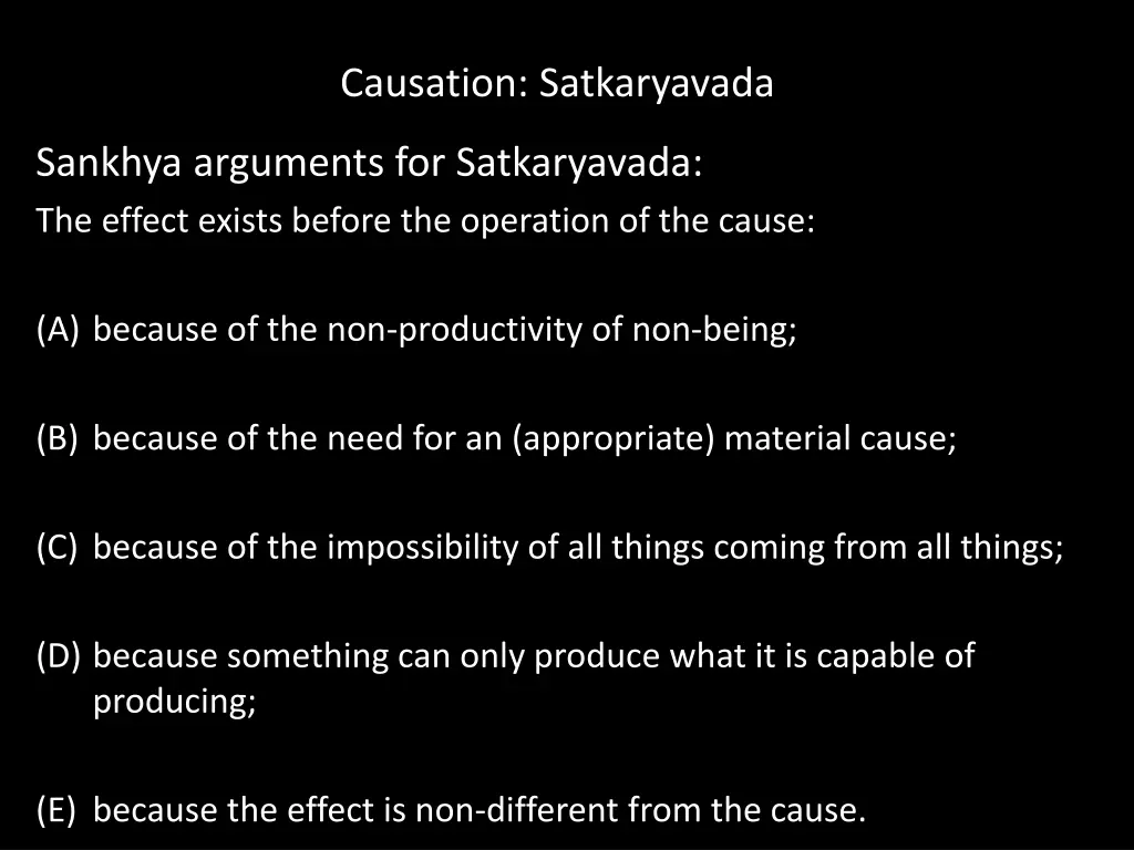 causation satkaryavada 1