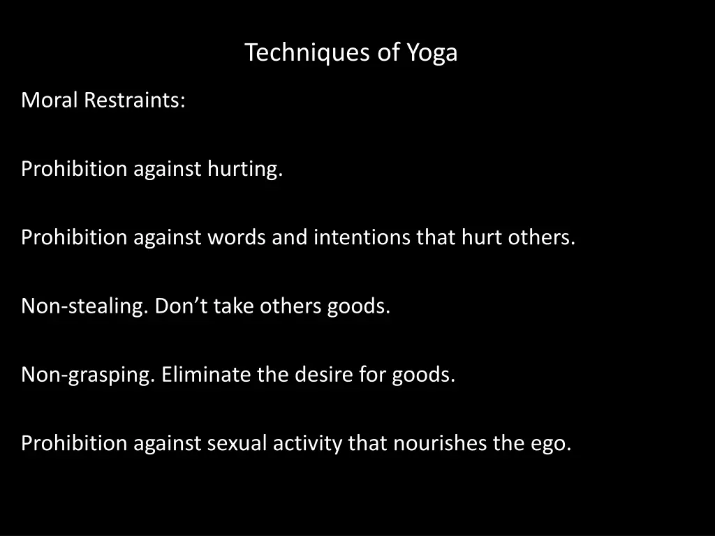 techniques of yoga