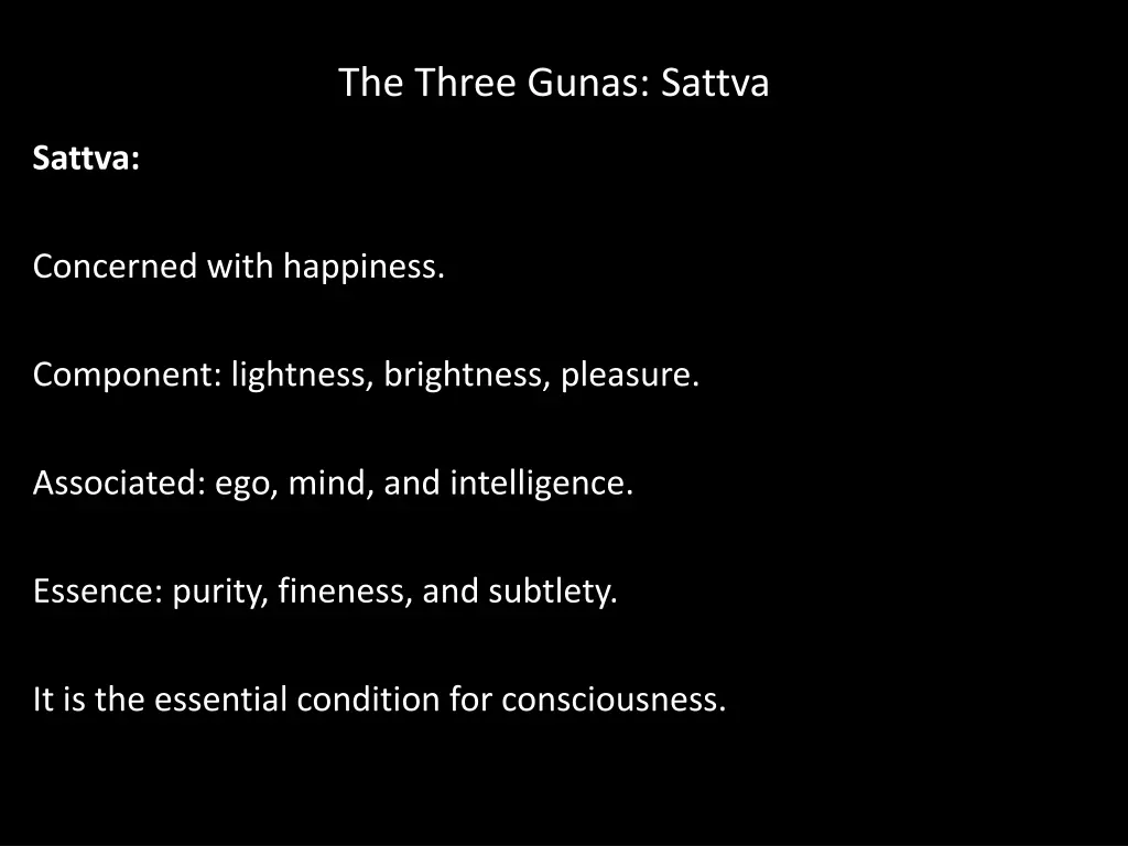 the three gunas sattva