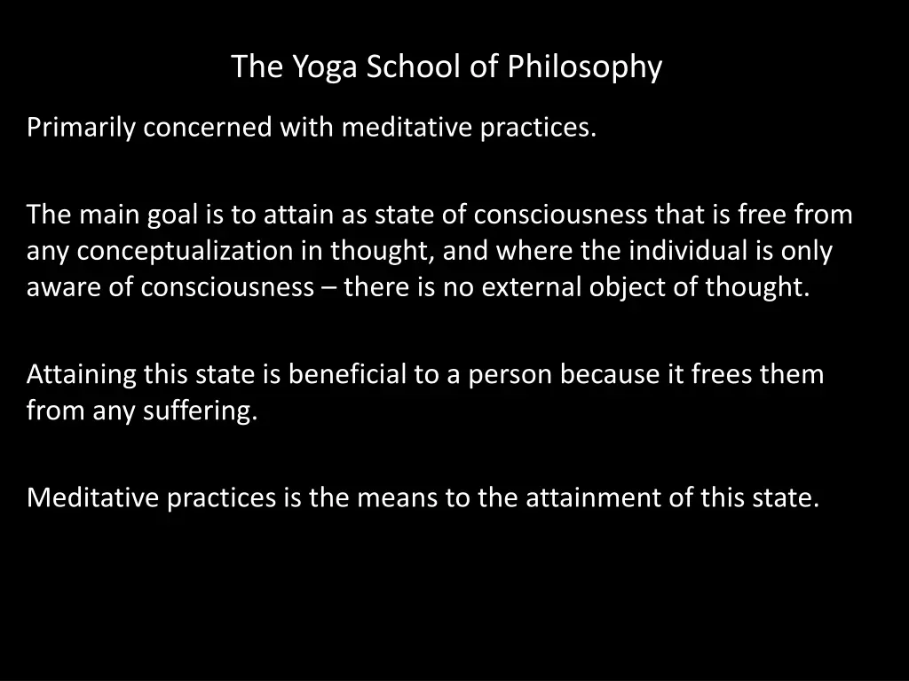 the yoga school of philosophy