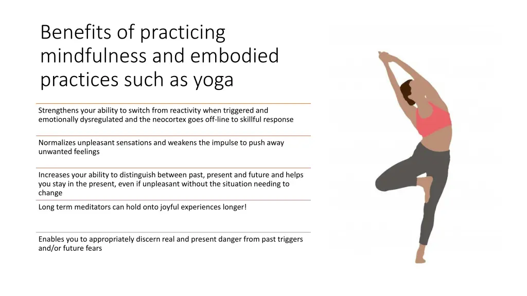 benefits of practicing mindfulness and embodied