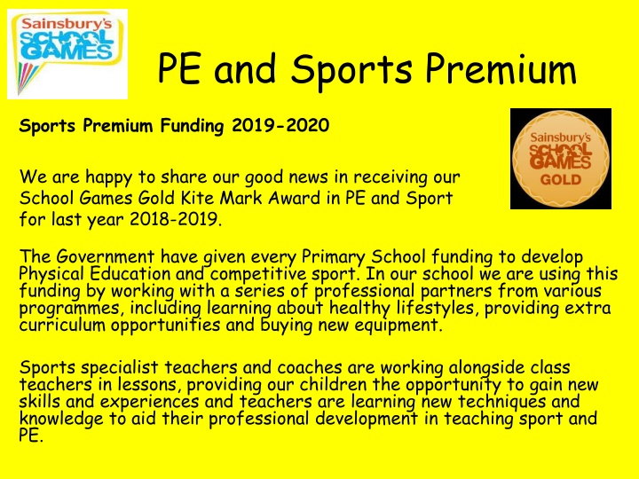 pe and sports premium