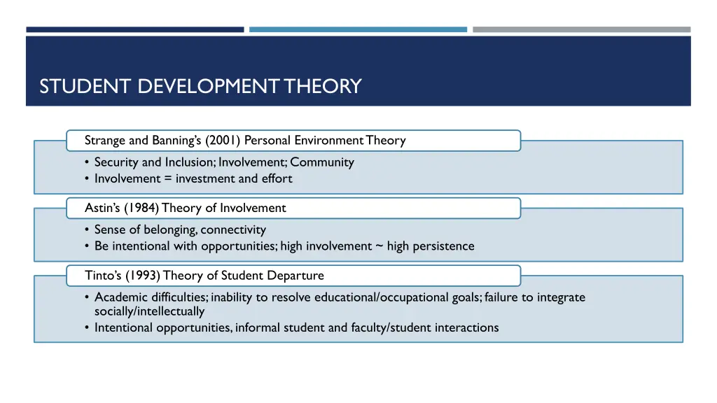 student development theory