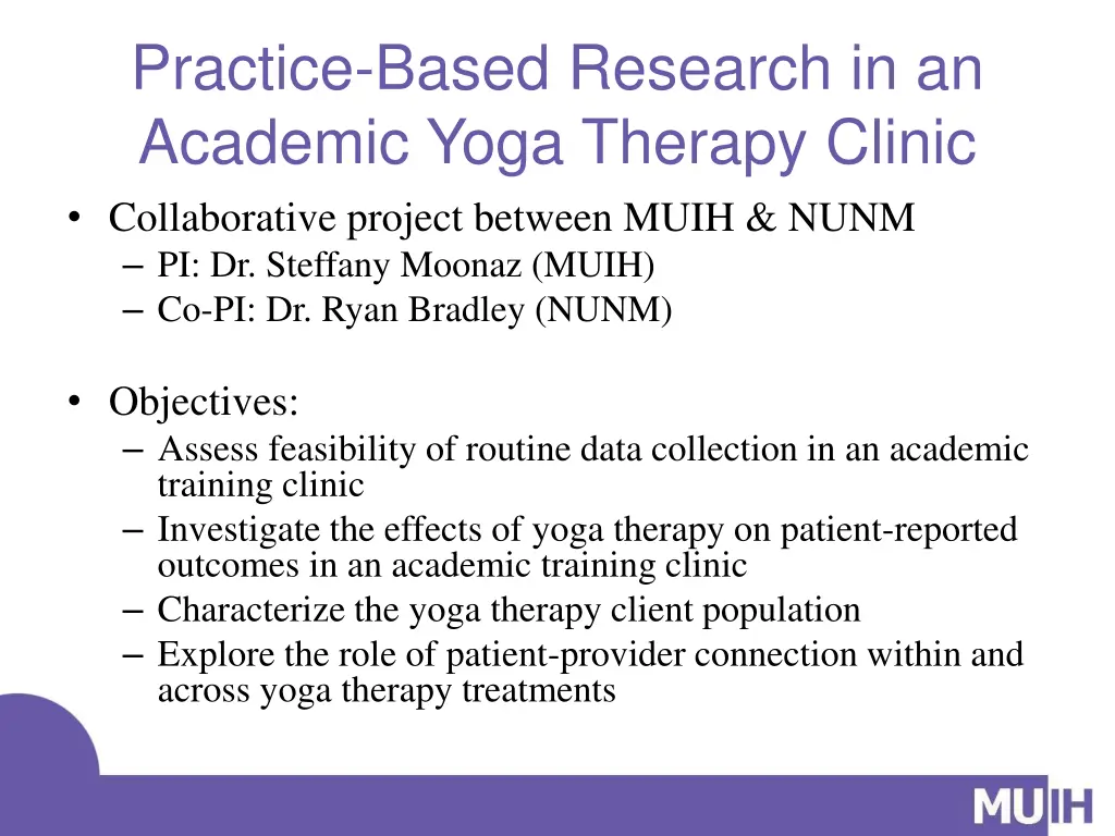 practice based research in an academic yoga