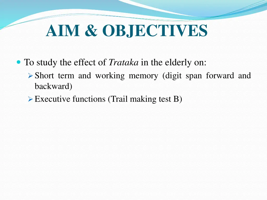 aim objectives