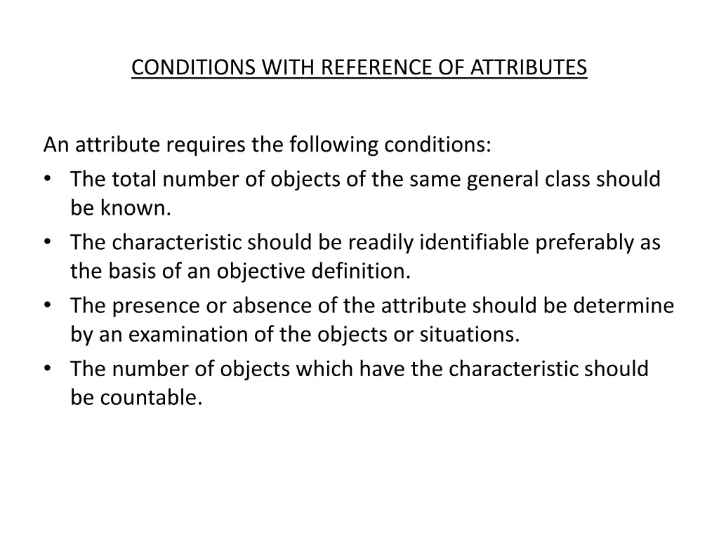 conditions with reference of attributes