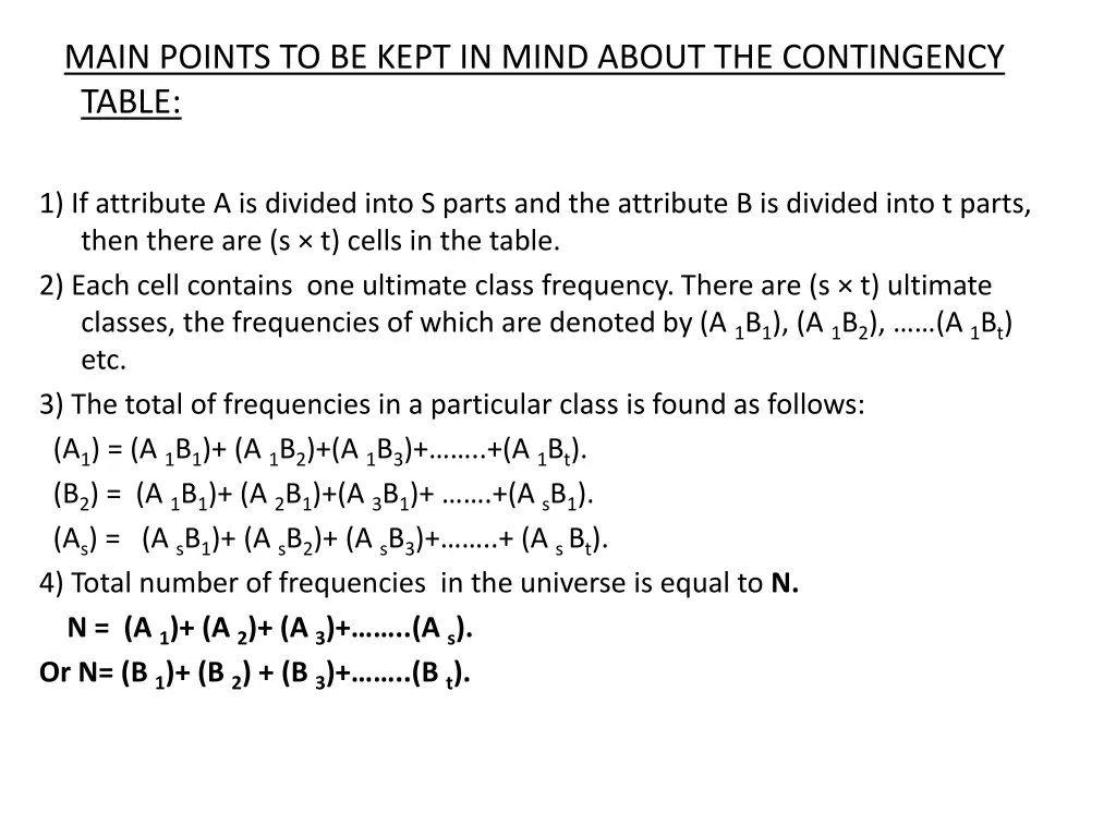 main points to be kept in mind about