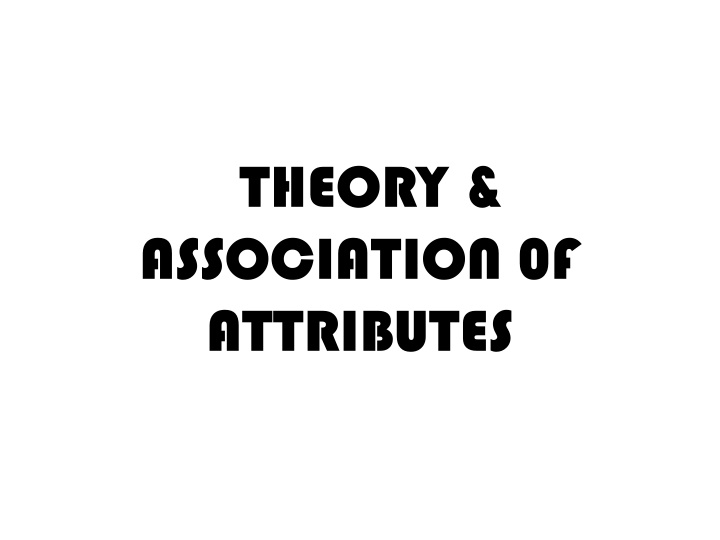 theory association 0f attributes