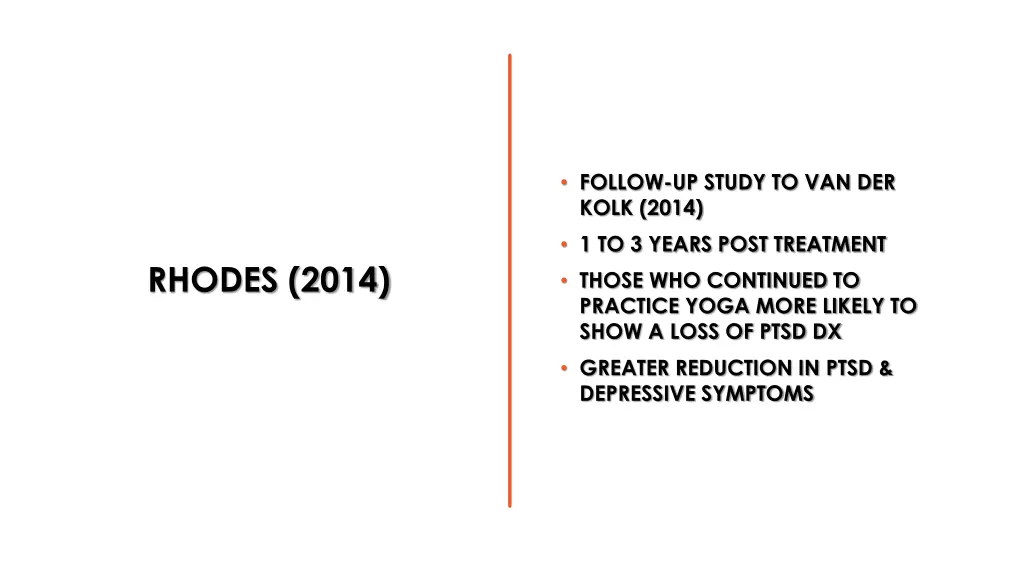 follow up study to van der kolk 2014 1 to 3 years