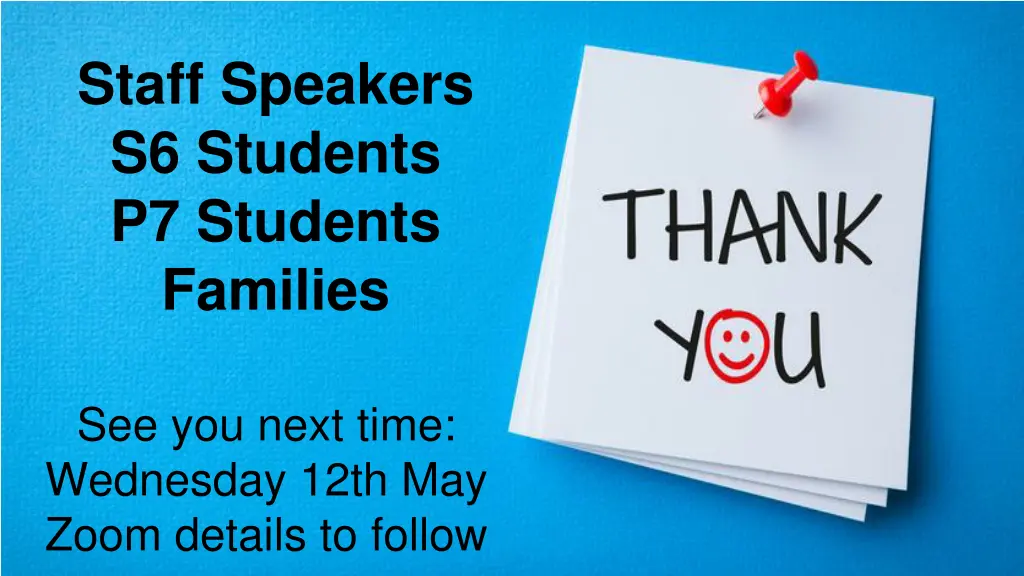 staff speakers s6 students p7 students families