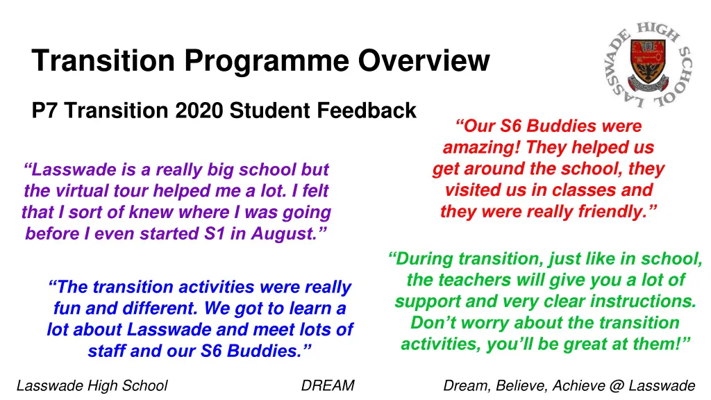 transition programme overview 2