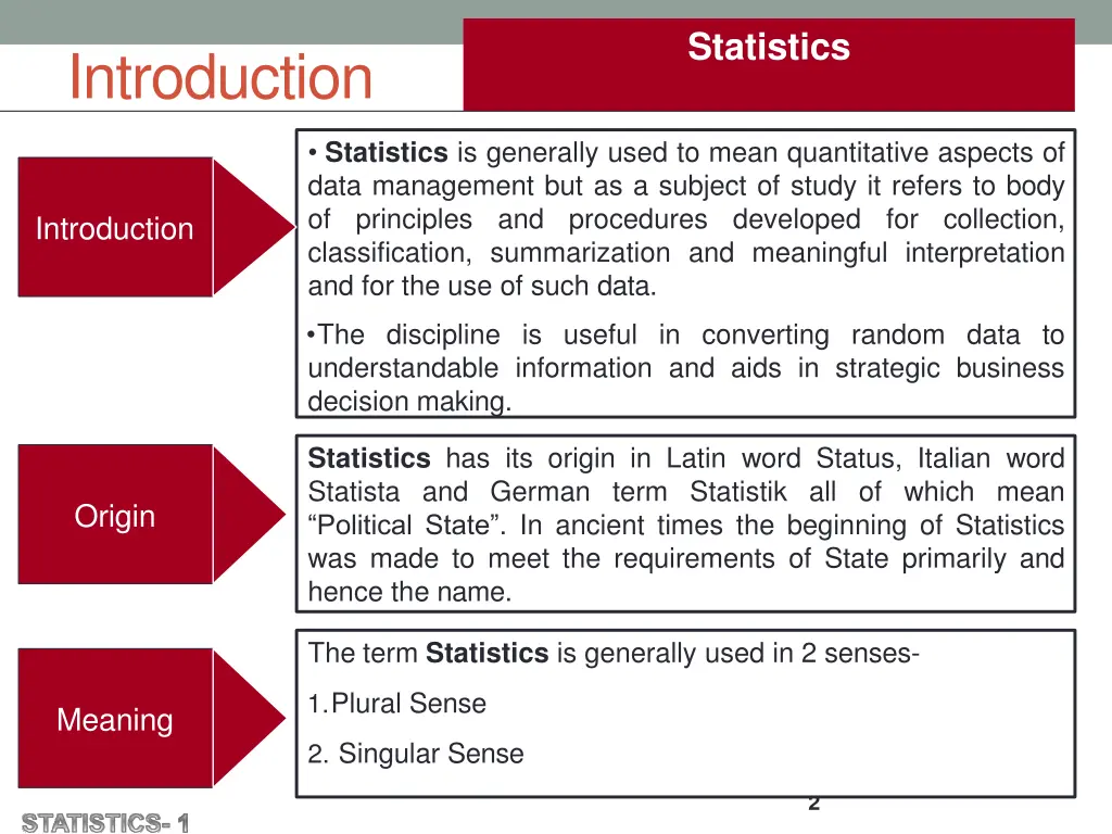 statistics