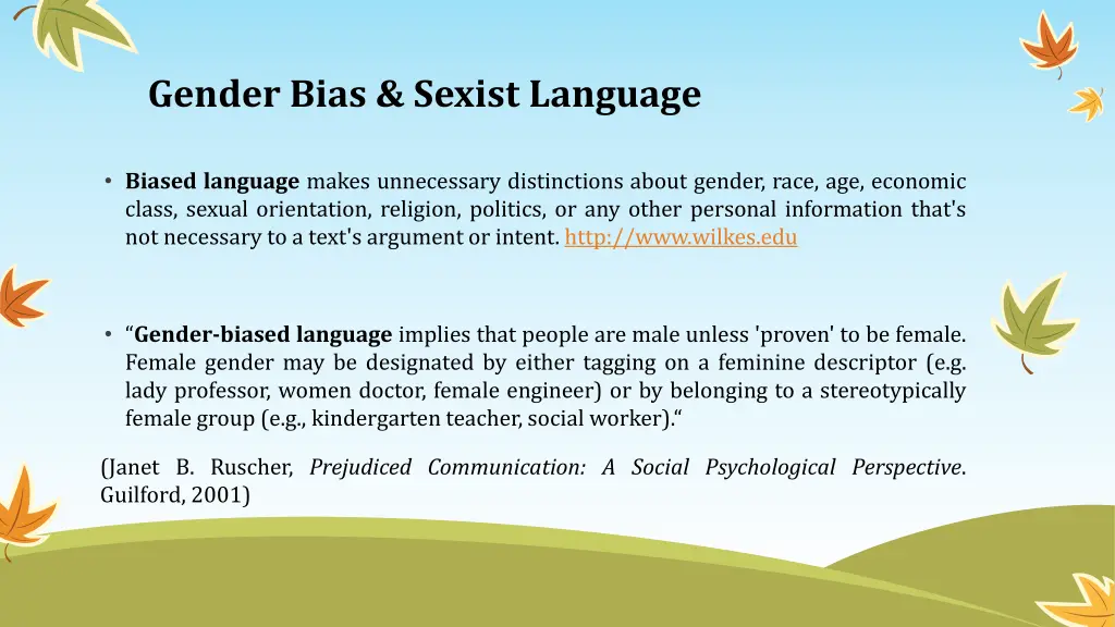 gender bias sexist language