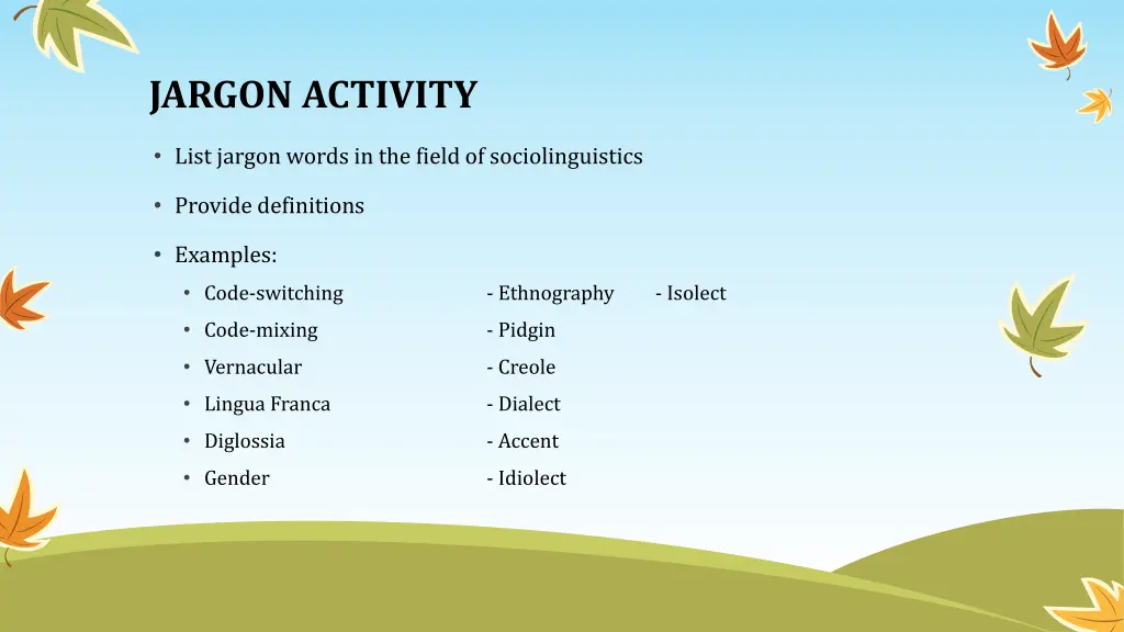 jargon activity