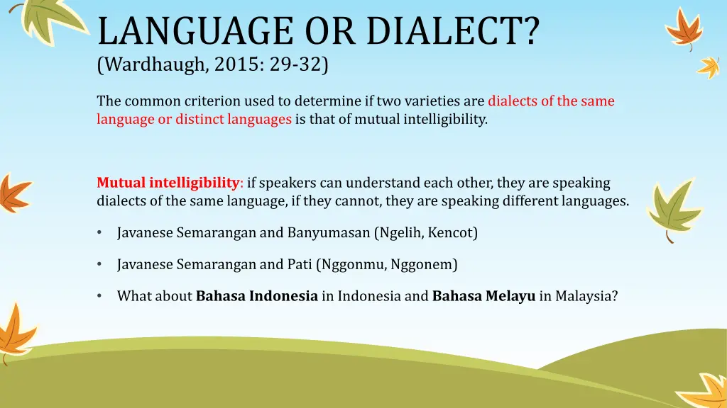 language or dialect wardhaugh 2015 29 32