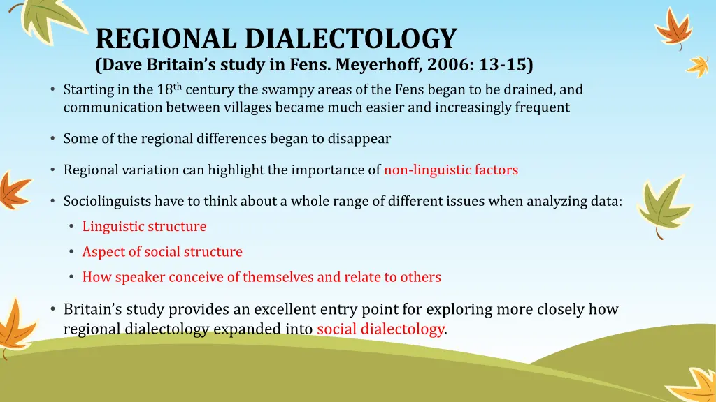 regional dialectology dave britain s study 1