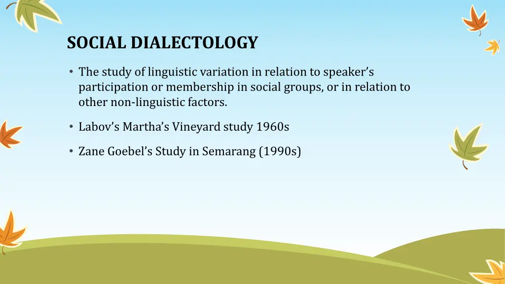 social dialectology