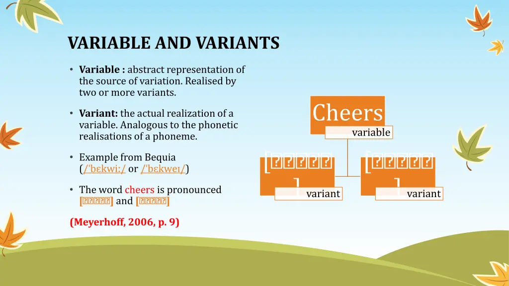 variable and variants