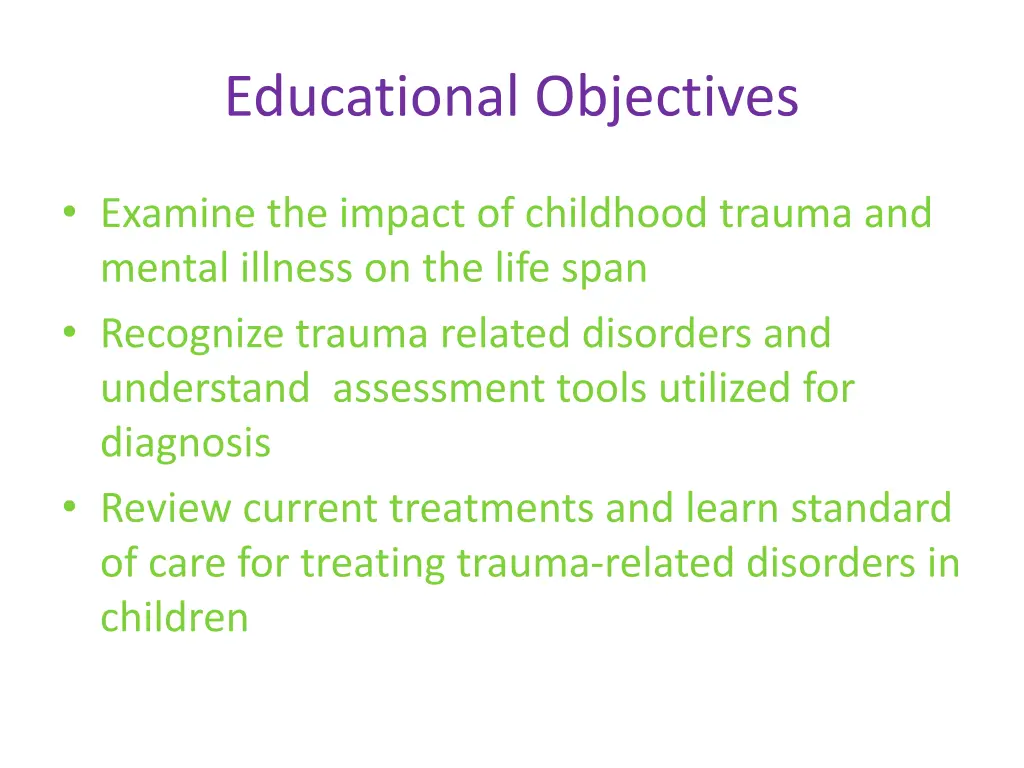 educational objectives