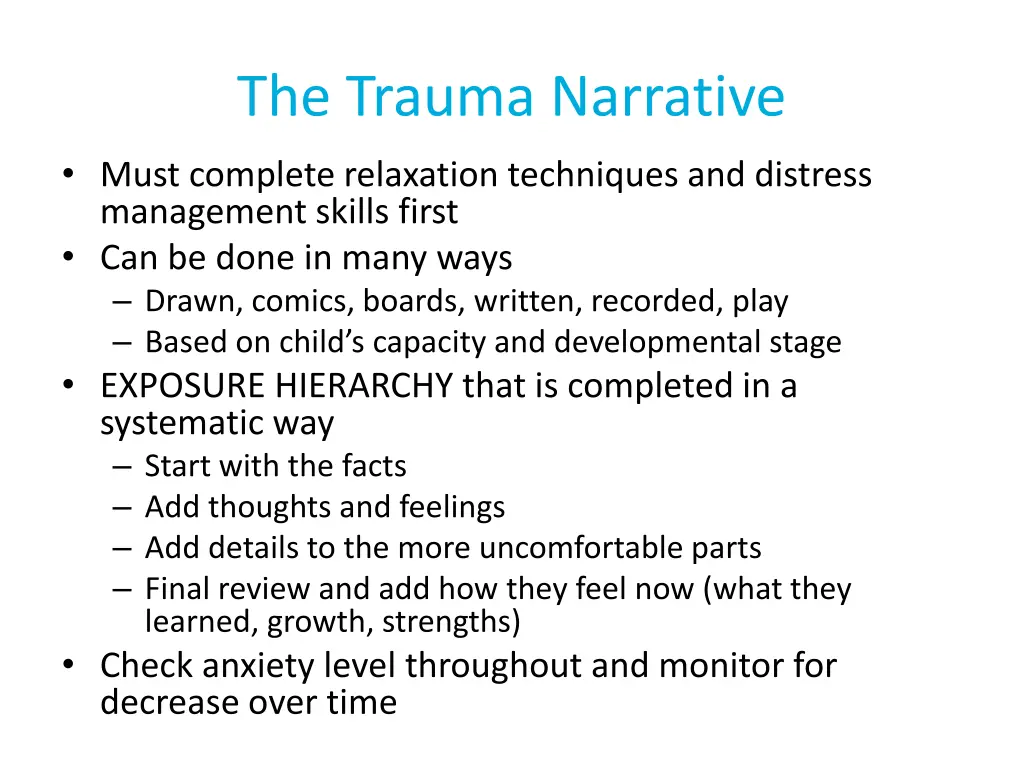 the trauma narrative