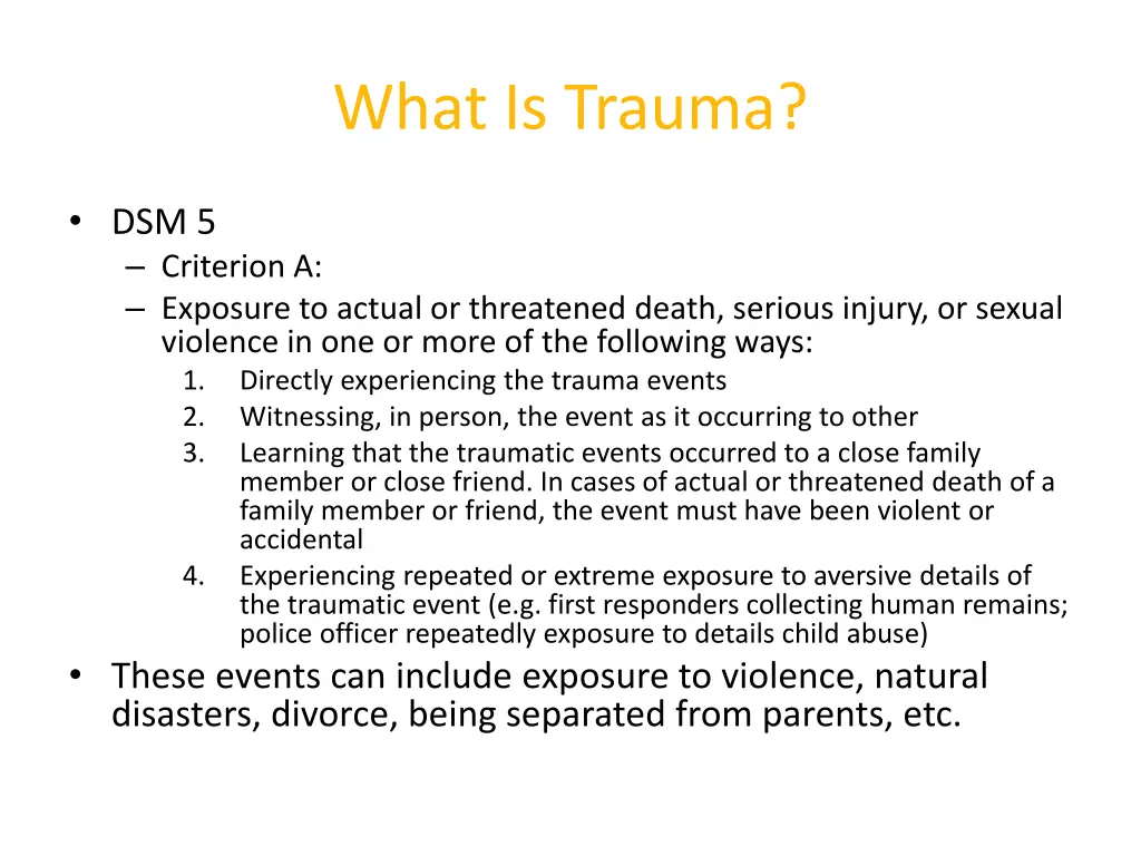 what is trauma