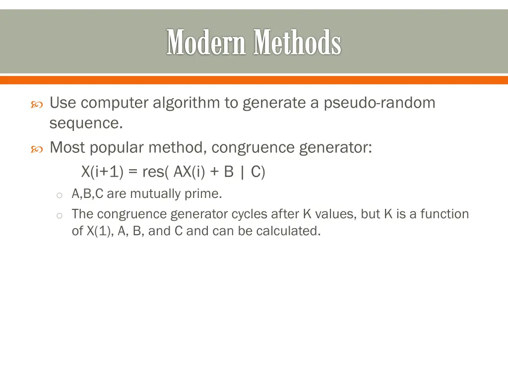 modern methods