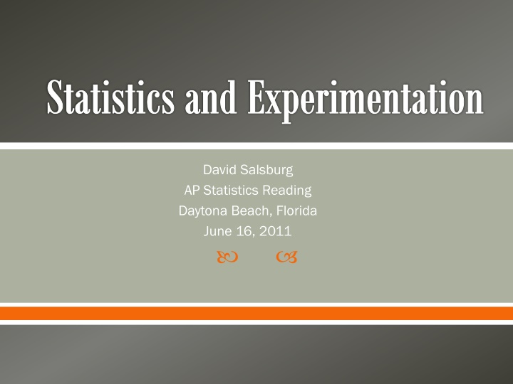 statistics and experimentation