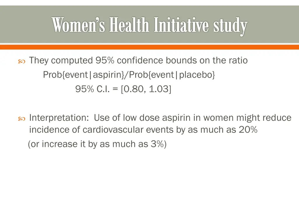 women s health initiative study