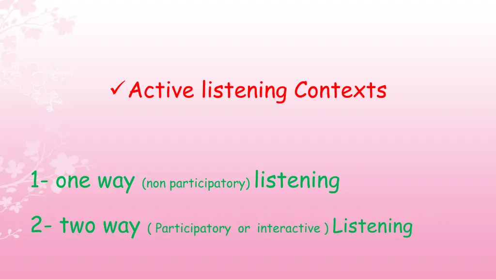 active listening contexts