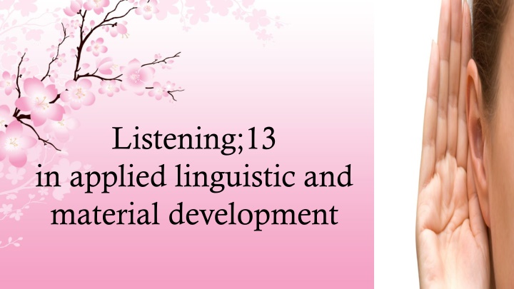 listening 13 in applied linguistic and material