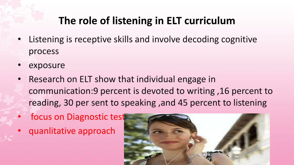 the role of listening in elt curriculum