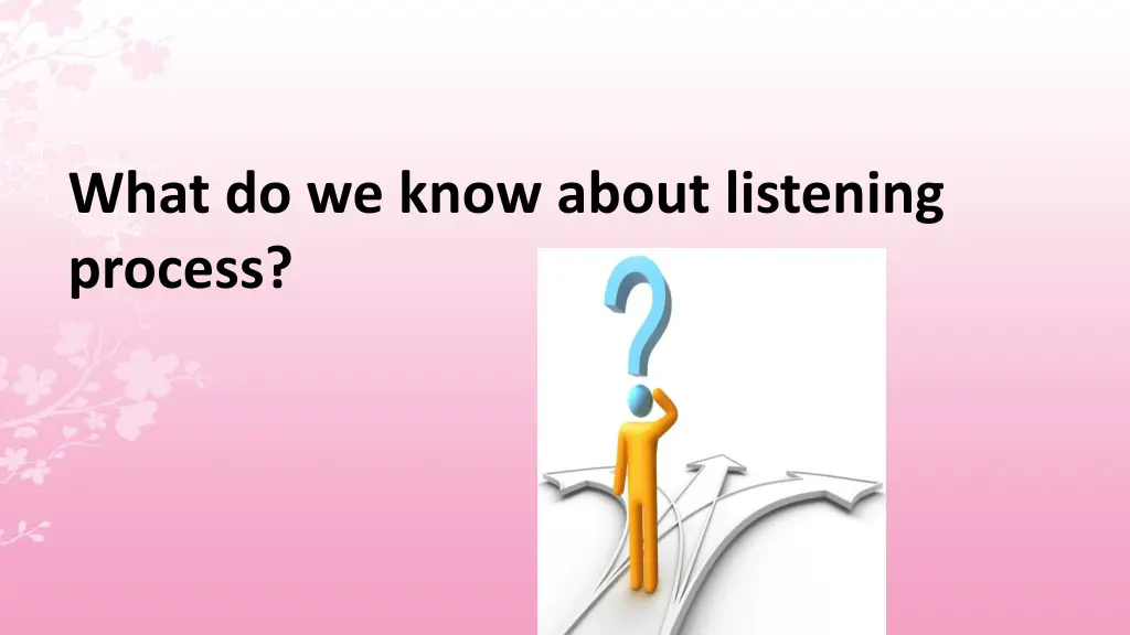 what do we know about listening process