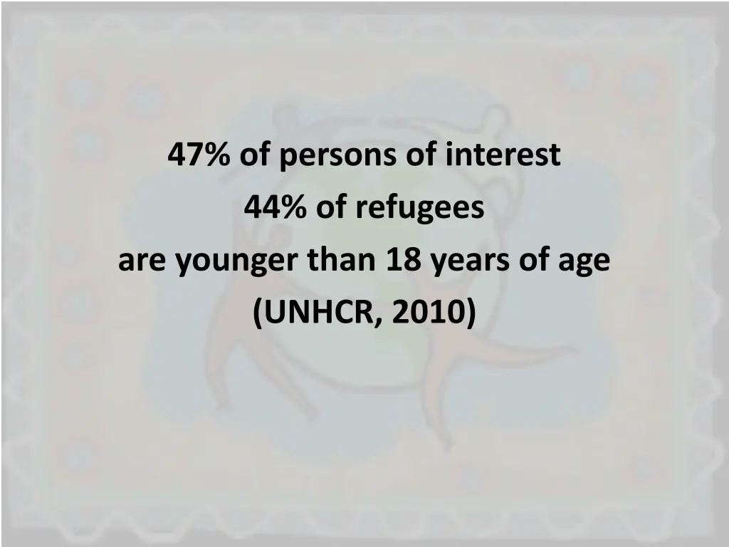 47 of persons of interest 44 of refugees