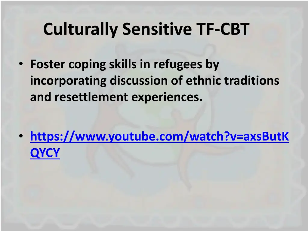 culturally sensitive tf cbt