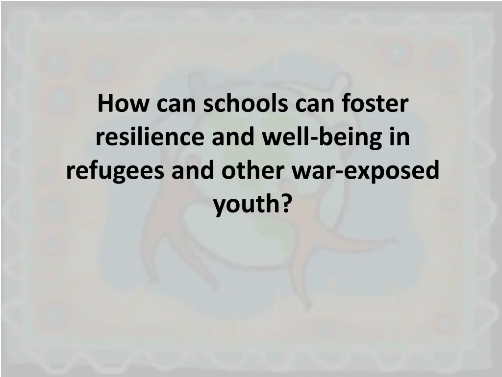 how can schools can foster resilience and well