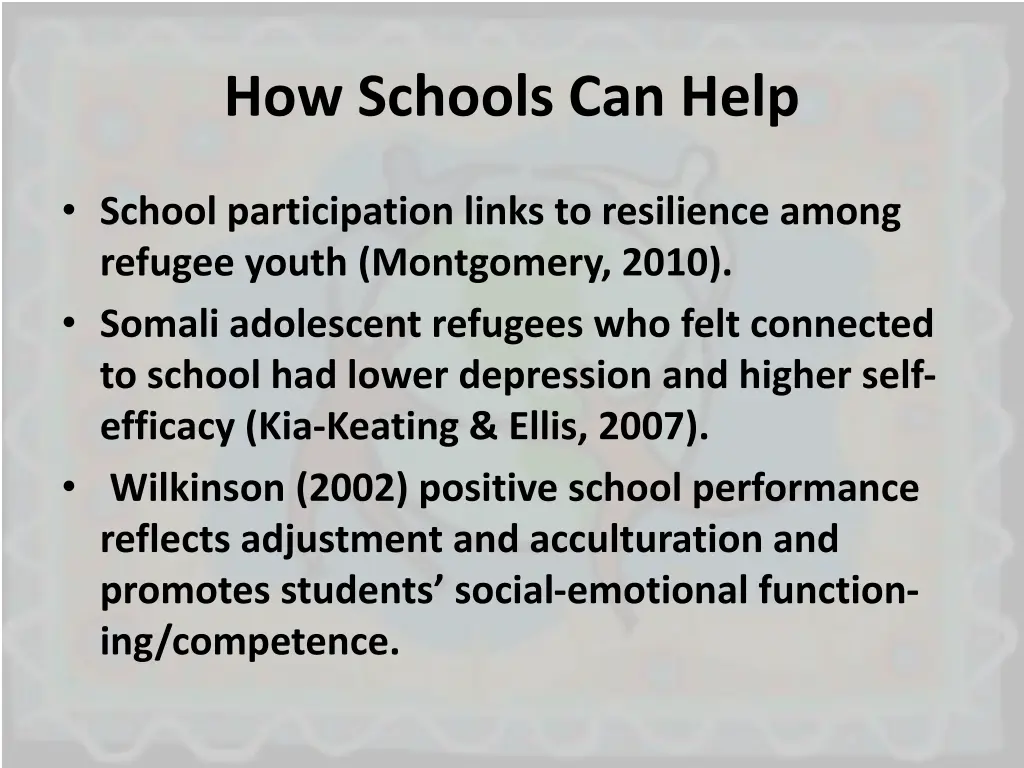 how schools can help