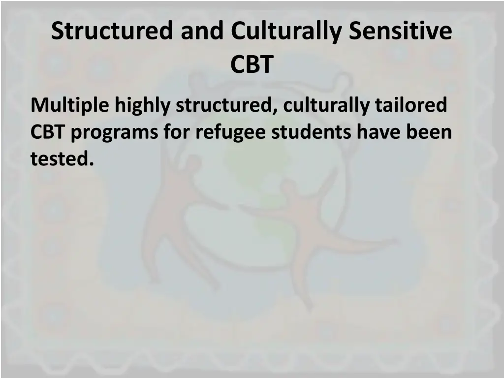 structured and culturally sensitive cbt