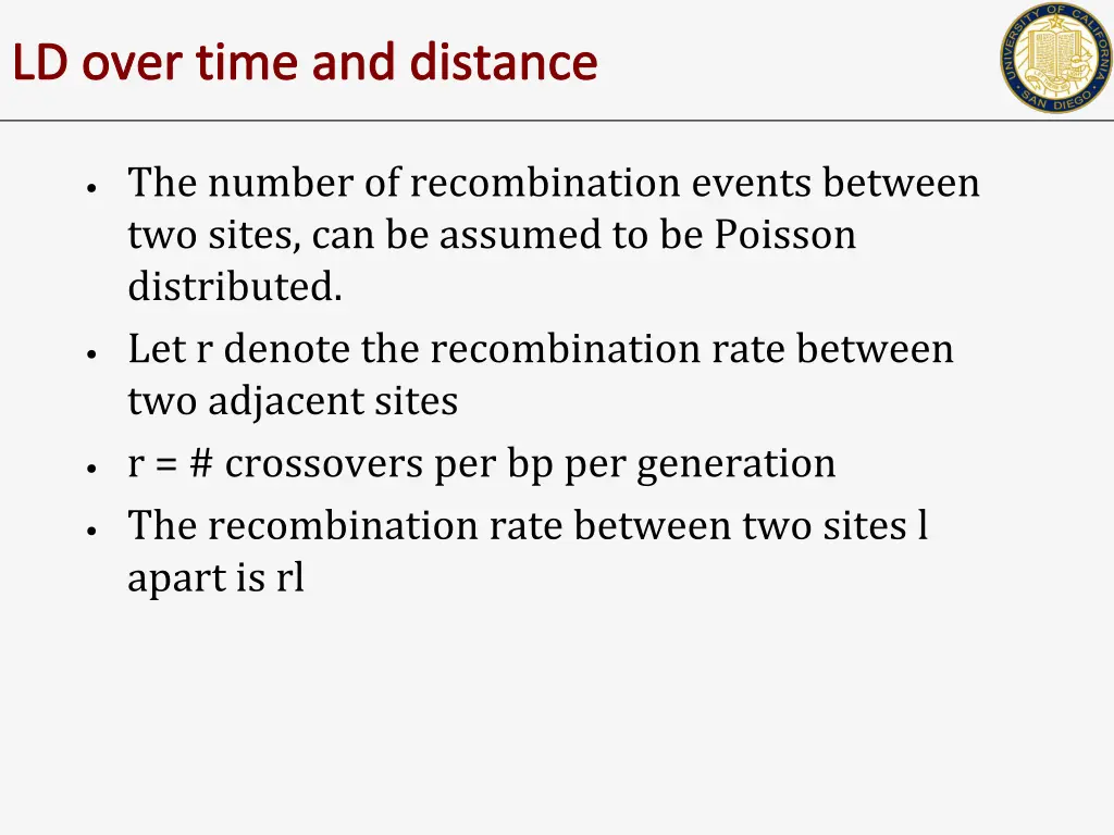 ld over time and distance