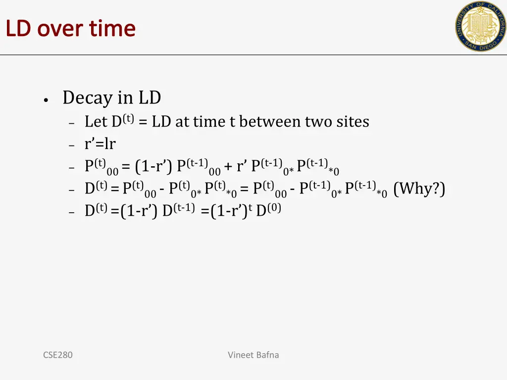 ld over time