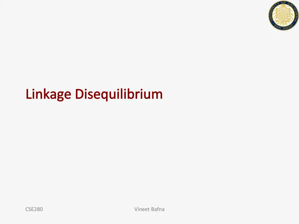 linkage disequilibrium