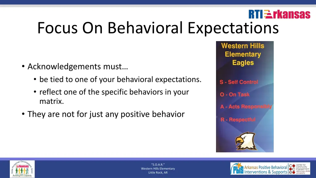 focus on behavioral expectations