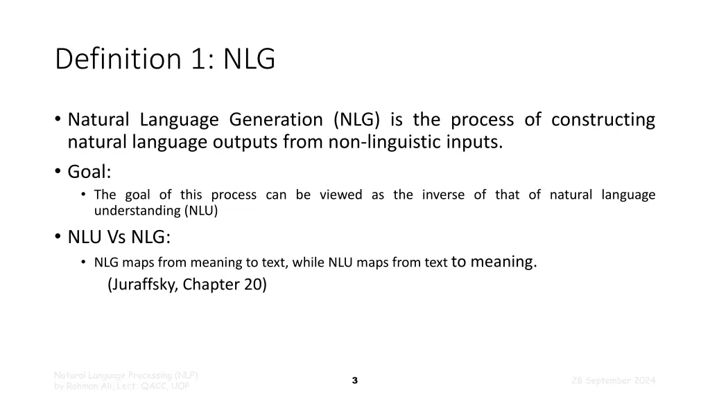 definition 1 nlg