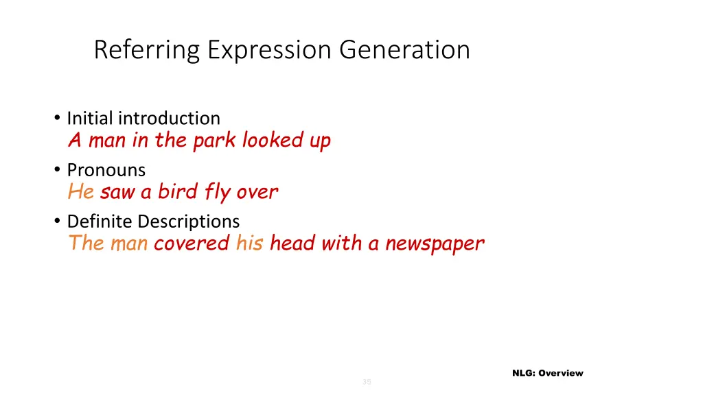 referring expression generation