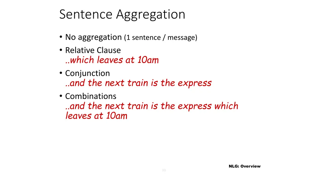 sentence aggregation