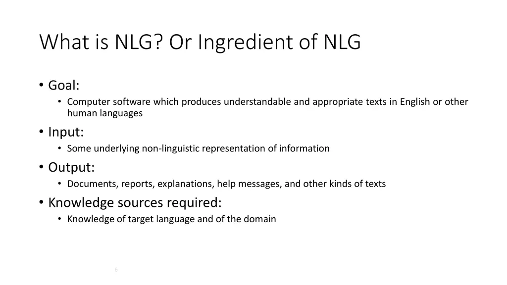 what is nlg or ingredient of nlg