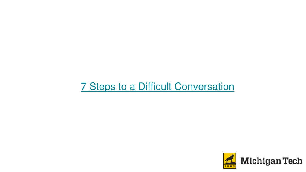 7 steps to a difficult conversation