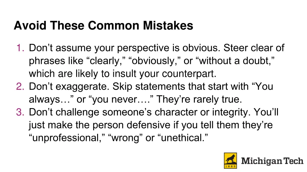 avoid these common mistakes